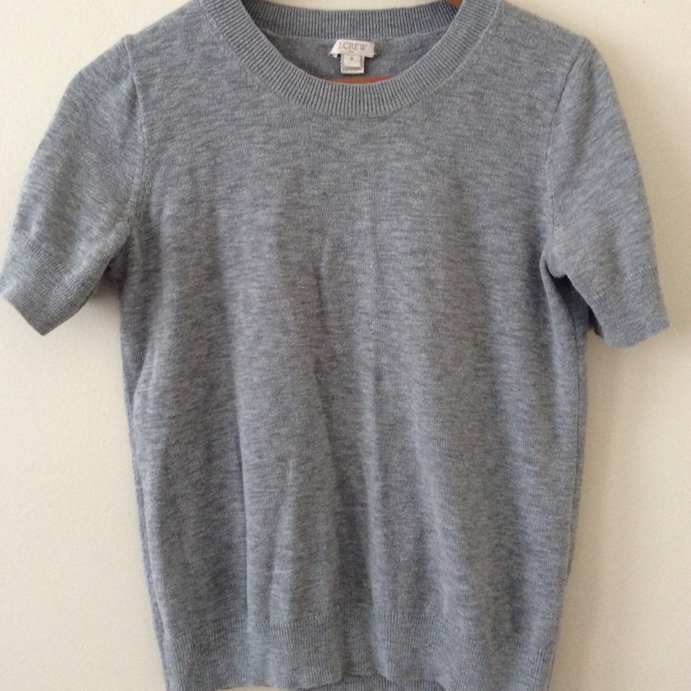 Short Sleeve Cotton Knit Top by JCrew